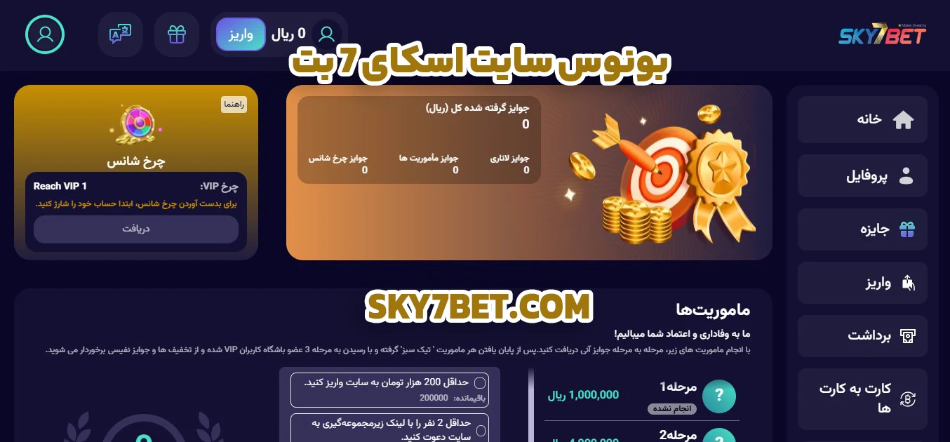 بونوس سایت اسکای 7 بت